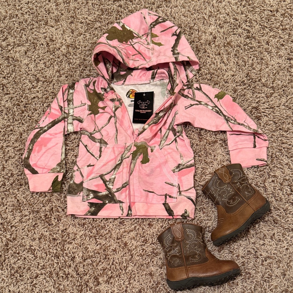 Bass Pro Shops Pink Camo Kids Hoodie